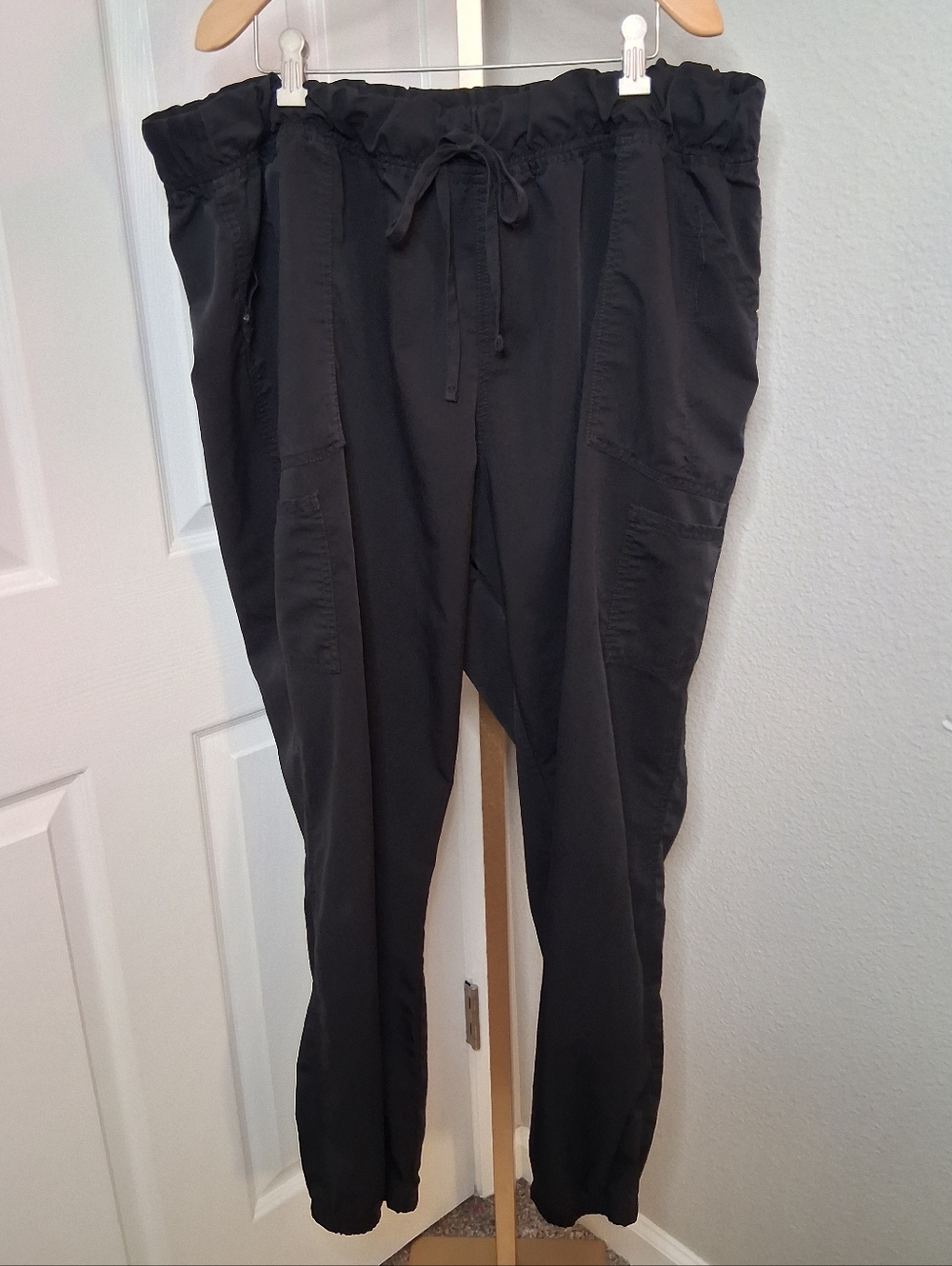 ScrubStar Black Scrub Pants 3XL Adjustable Waist